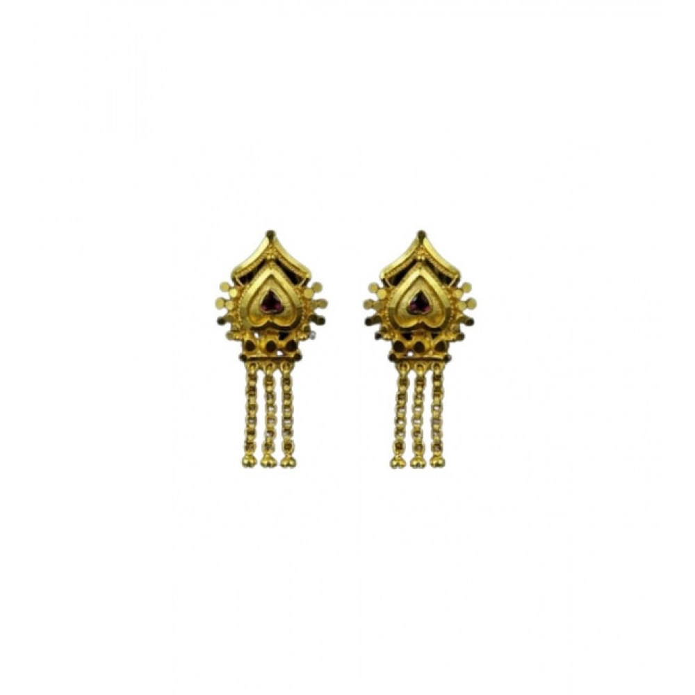 Women's Pack of_2 Brass Gold-Plated Earrings (Gold)