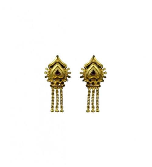 Women's Pack of_2 Brass Gold-Plated Earrings (Gold)