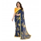 Women's Georgette Printed Saree With Unstitched Blouse 5.5Mtr (Blue) Women's Georgette Printed Saree With Unstitched Blouse 5.5Mtr (Blue)