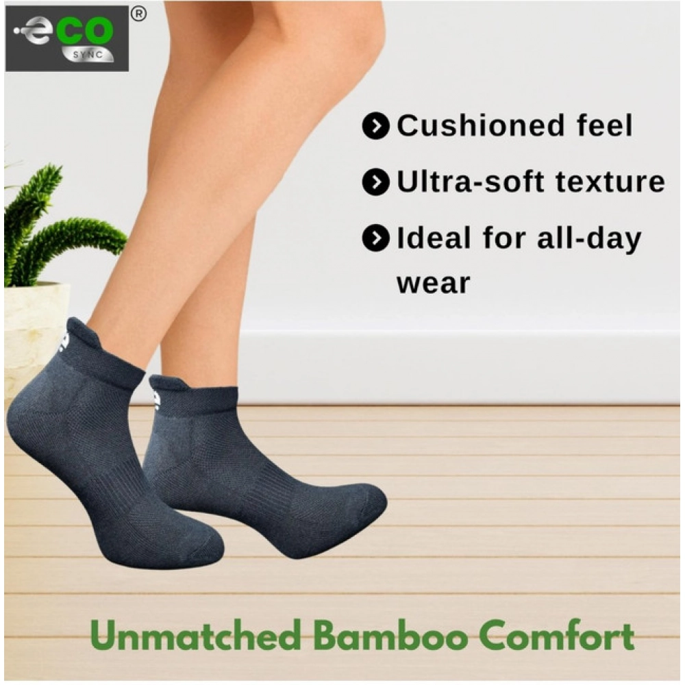 4_Pair Set Unisex Casual Cotton Printed Ankle Length Socks (Multicolor)