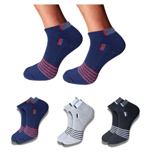 3_Pair Set Unisex Casual Cotton Printed Low Cut Socks (Multicolor)