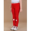 Girl's Cotton Lycra Star Print Elasticated Leggings (Red) Girl's Cotton Lycra Star Print Elasticated Leggings (Red)