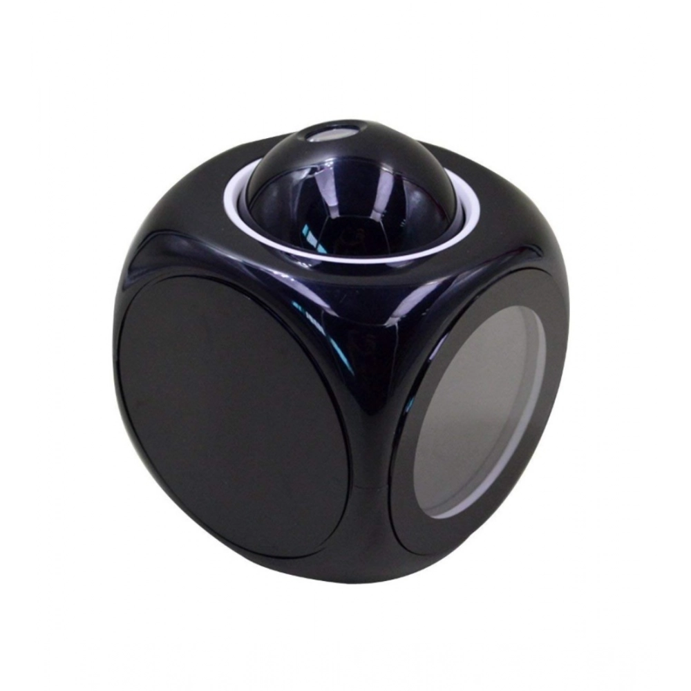 Time Display with Voice Projection And Wake-Up Alarm Clock (Color: Black)