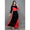 Women's Casual Rayon 3-4th Sleeves Maxi Dress (Pink)