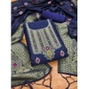 Women's Banarasi Silk Printed Unstitched Salwar Suit Material With Dupatta (Navy Blue, 3Mtrs) Women's Banarasi Silk Printed Unstitched Salwar Suit Material With Dupatta (Navy Blue, 3Mtrs)