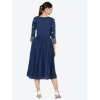 Women's Casual Rayon 3-4th Sleeves Kurti (Blue) Women's Casual Rayon 3-4th Sleeves Kurti (Blue)