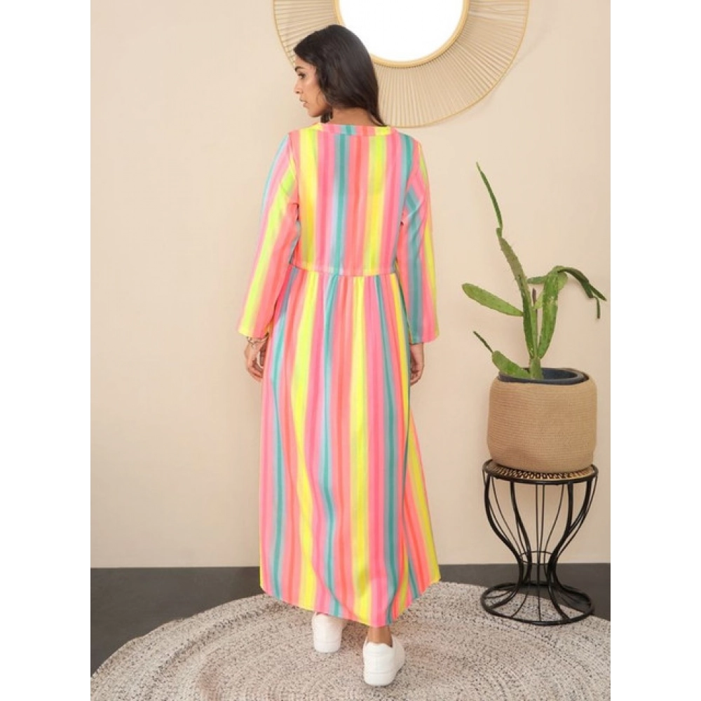 Women's Polyester Crepe Printed Long Sleeves Shrug (Multicolor) Women's Polyester Crepe Printed Long Sleeves Shrug (Multicolor)