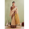 Women's Silk Blended Jaquard Woven Saree With Unstitched Blouse 5.5Mtr (Beige) Women's Silk Blended Jaquard Woven Saree With Unstitched Blouse 5.5Mtr (Beige)