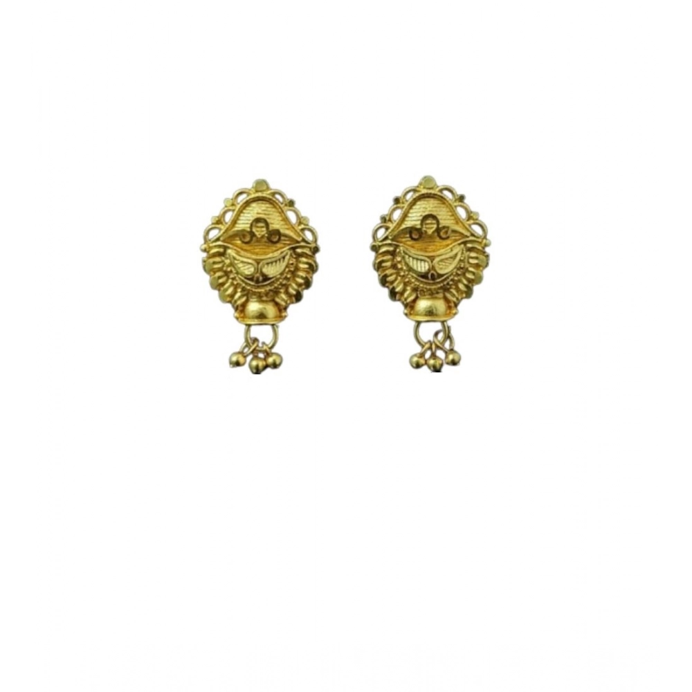 Women's Pack of_2 Brass Gold-Plated Earrings (Gold)