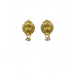 Women's Pack of_2 Brass Gold-Plated Earrings (Gold)