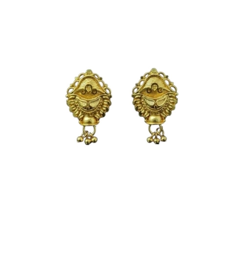 Women's Pack of_2 Brass Gold-Plated Earrings (Gold)