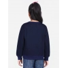 Girl's Fleece Embellished Long Sleeves Sweatshirt (Navy Blue)