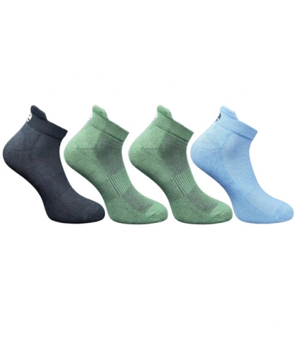 4_Pair Set Unisex Casual Cotton Printed Ankle Length Socks (Multicolor)