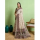Women's Silk Blend Printed Saree With Unstitched Blouse 5.5Mtr (Off White) Women's Silk Blend Printed Saree With Unstitched Blouse 5.5Mtr (Off White)