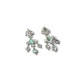 Women's Brass Silver Plated Drop Earrings (Turquoise)