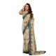 Women's Faux Linen Floral Print Ready to wear Saree With Unstitched Blouse 5.5Mtr (LightBeige) Women's Faux Linen Floral Print Ready to wear Saree With Unstitched Blouse 5.5Mtr (LightBeige)