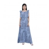 Women's Casual Crepe Sleeveless Dress (Grey)