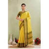 Women's Silk Blended Jaquard Woven Saree With Unstitched Blouse 5.5Mtr (Yellow) Women's Silk Blended Jaquard Woven Saree With Unstitched Blouse 5.5Mtr (Yellow)