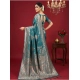 Women's Silk Blend Printed Saree With Unstitched Blouse 5.5Mtr (Sea Green)