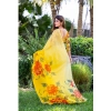 Women's Georgette Printed Saree With Unstitched Blouse 5.5Mtr (Yellow) Women's Georgette Printed Saree With Unstitched Blouse 5.5Mtr (Yellow)
