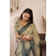Women's Faux Linen Floral Print Ready to wear Saree With Unstitched Blouse 5.5Mtr (LightBeige) Women's Faux Linen Floral Print Ready to wear Saree With Unstitched Blouse 5.5Mtr (LightBeige)