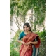 Women's Katan_Silk Zari_Weaving Saree With Unstitched Blouse 5.5Mtr (Maroon)