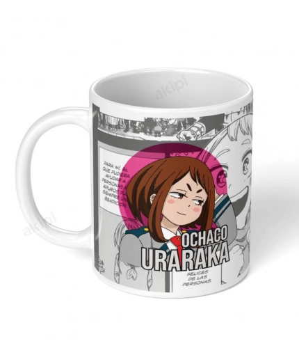 Anime Ochaco Uraraka Ceramic Printed Coffee Mug (White)