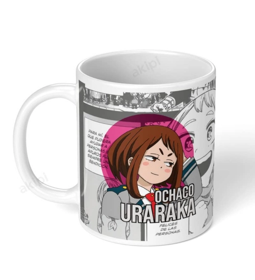 Anime Ochaco Uraraka Ceramic Printed Coffee Mug (White)