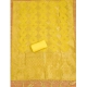 Women's Banarasi Silk Printed Unstitched Salwar Suit Material With Dupatta (Yellow, 3Mtrs)