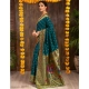 Women's Silk Blend Zari Weaving Saree With Unstitched Blouse 5.5Mtr (Teal)