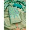 Women's Banarasi Silk Printed Unstitched Salwar Suit Material With Dupatta (sea green, 3Mtrs) Women's Banarasi Silk Printed Unstitched Salwar Suit Material With Dupatta (sea green, 3Mtrs)