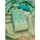 Women's Banarasi Silk Printed Unstitched Salwar Suit Material With Dupatta (sea green, 3Mtrs)