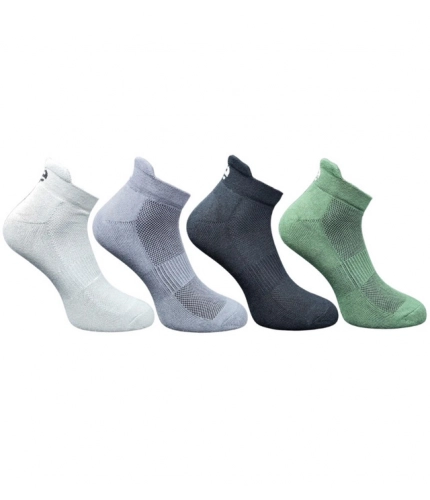 4_Pair Set Unisex Casual Cotton Printed Ankle Length Socks (Multicolor)