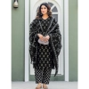 Women's Cotton Blend Printed Kurti With Pant Dupatta Set (Black) Women's Cotton Blend Printed Kurti With Pant Dupatta Set (Black)