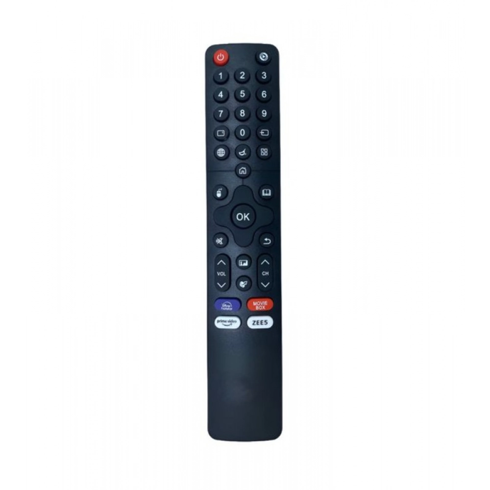 Ecomoye Smart TV Remote No. 1137 (No Voice) with ZEE5, Prime Video Functions, Compatible/Replacement for Sansui Smart TV LCD/LED Remote Control, Black (Exactly Same Remote will Only Work)