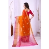 Women's Organza jacquard Embellished Saree With Unstitched Blouse 5.5Mtr (Orange) Women's Organza jacquard Embellished Saree With Unstitched Blouse 5.5Mtr (Orange)