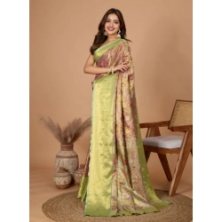 Women's Jacquard Saree With Unstitched Blouse 5.5Mtr (Multicolor)
