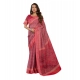 Women's Linen Cotton Printed Ready To Wear Saree With Unstitched Blouse 5.5 Mtr (Red) Women's Linen Cotton Printed Ready To Wear Saree With Unstitched Blouse 5.5 Mtr (Red)