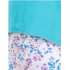 Girl's Cotton Floral Elasticated Jegging and Top Set (Turquoise Blue)