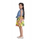 Girl's Denim Floral Sleeveless Dress (Blue-Yellow) Girl's Denim Floral Sleeveless Dress (Blue-Yellow)