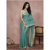 Women's Cotton Printed Saree With Unstitched Blouse 5.5Mtr (Teal) Women's Cotton Printed Saree With Unstitched Blouse 5.5Mtr (Teal)