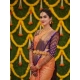 Women's Litchi silk Printed Saree With Unstitched Blouse (Orange) Women's Litchi silk Printed Saree With Unstitched Blouse (Orange)
