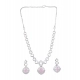 Women's Brass Silver Plated Necklace set (Pink) Women's Brass Silver Plated Necklace set (Pink)
