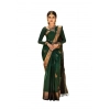 Women's Soft Lichi Silk Printed Saree With Unstitched Blouse 5.5Mtr (Green) Women's Soft Lichi Silk Printed Saree With Unstitched Blouse 5.5Mtr (Green)