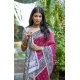 Women's Faux_Tussar Geometric_Print Saree With Unstitched Blouse 5.5Mtr (Pink)