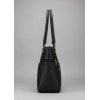Women's PU Leather Solid Shoulder Zipper Handbag (Black) Women's PU Leather Solid Shoulder Zipper Handbag (Black)