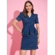Women's Denim Solid Puff Sleeves Dress (Blue) Women's Denim Solid Puff Sleeves Dress (Blue)
