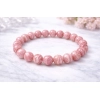 Natural Crystal 8mm Rhodochrosite Bracelet (Pink)