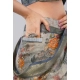 Women's Polyester Printed Ready To Wear Saree With Unstitched Blouse 5.5 Mtr (Light Grey)