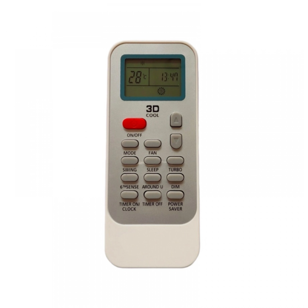 Ecomoye AC Remote No. 129 (No Backlight), Compatible/Replacement for Whirlpool 3D Auto AC Remote Control, White (Exactly Same Remote will Only Work)